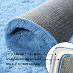 3x5 Rugs for Bedroom, Small Fuzzy Shag Soft Non-Slip Carpet for Kids Girls and - Image 3