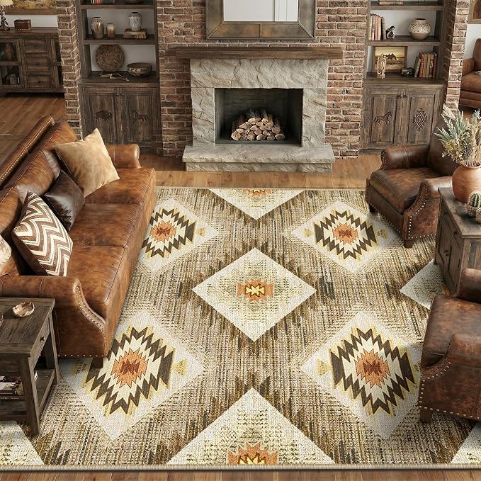 BESTSWEETIE Area Rug 9x12 Machine Washable Non-Slip Low Pile Print Pattern - Image 8