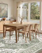 12x15 Vintage Area Rug: Washable Neutral Soft Non Slip Thin Large Floor Carpet - Image 7