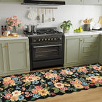 DUKINO 2.6x10 Runner Rug for Hallway, Lightweight Washable Floral Kitchen Rug - Image 3