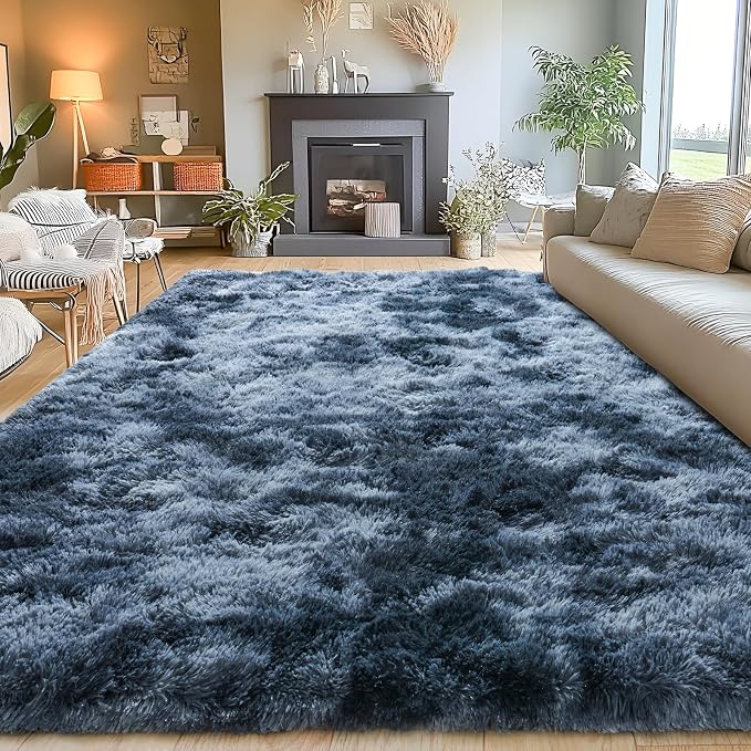 Area Rugs for Living Room 6x9, Ultra Soft Fluffy Rug for Bedroom, Modern Shaggy - Image 2
