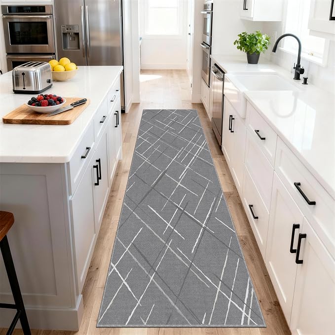Kitchen Rugs Ultra Non-Slip 2.6x8 Washable Runner Rug Modern Tear and Stain - Image 8