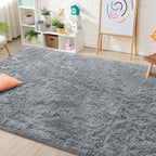 OLANLY Area Rugs for Living Room Bedroom, Machine Washable 4x5.9 ft Soft Fluffy - Image 6