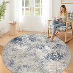 6ft Washable Round Rug - Image 4