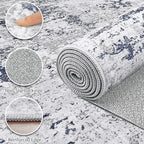 Area Rugs 10x14 Living Room: Large Modern Abstract Washable Rug Soft Anti-Skid - Image 8