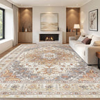 befbee 10x14 Area Rugs, Ultra-Thin Washable Rugs by Befbee