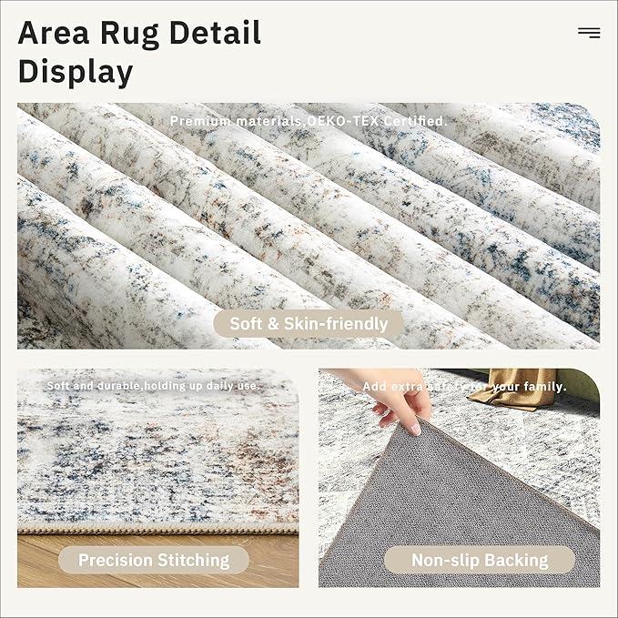 Soalmost Runner Rug 2x12 Washable Non-Slip Hallway Runner Rugs - Image 6