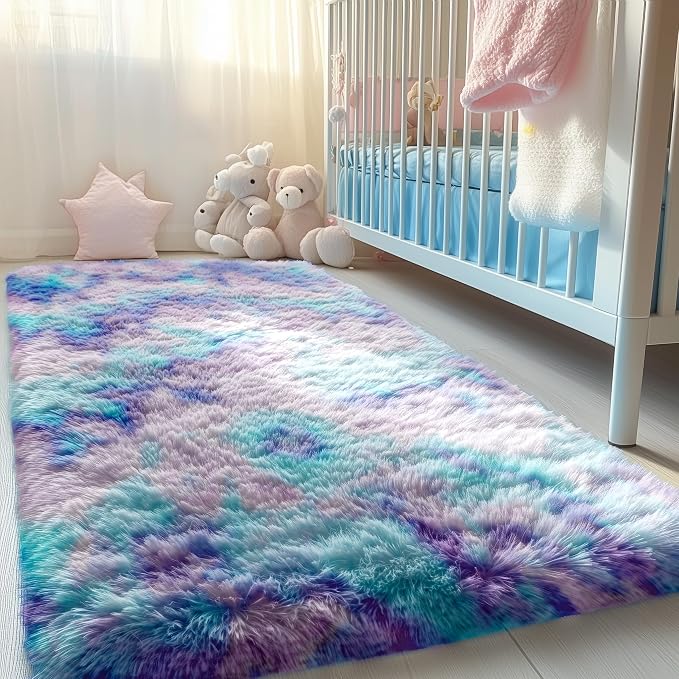 PAGISOFE Adorable Furry Rainbow Rugs - Image 8