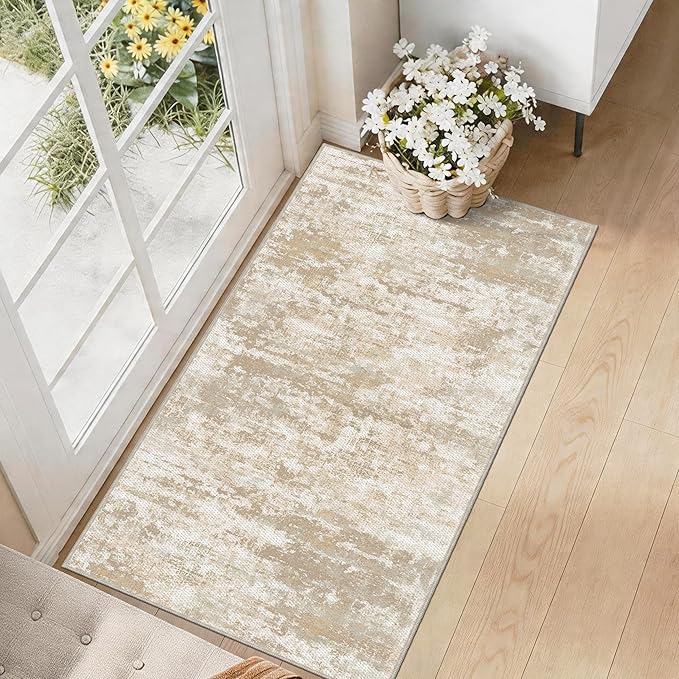 Runners for Hallways Ultra Non-Slip 2x4 Washable Kitchen Rug Abstract Tear and by TTelephant