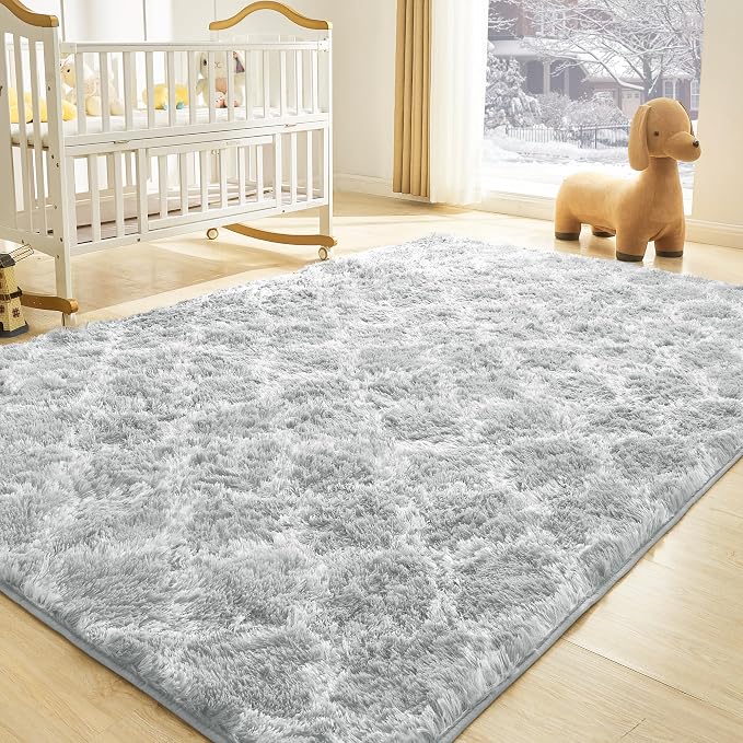 Litanika 5x8 Geometric Shag Area Rug - Image 4
