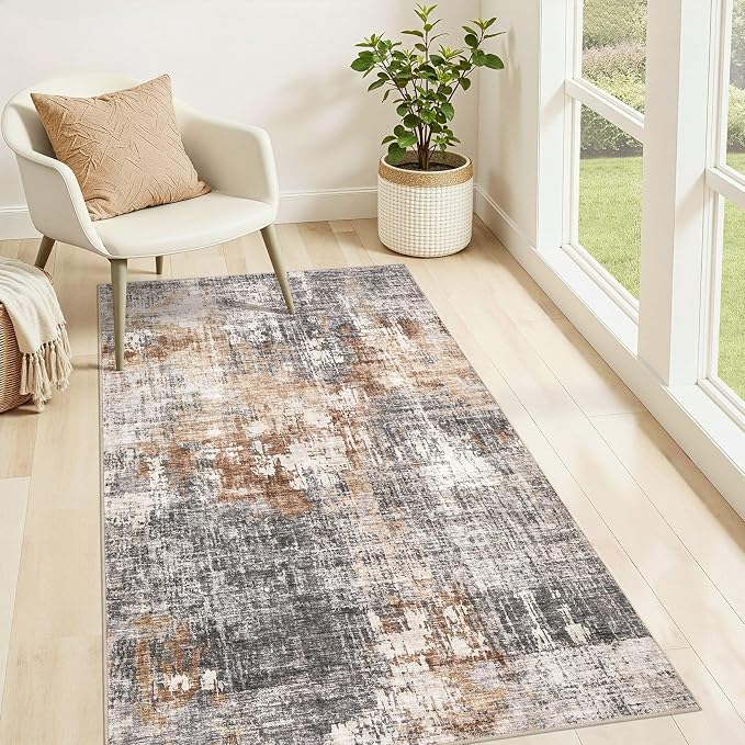 DMOYEST Washable Area Rug: 3x5 ft Abstract Small Rugs by DMOYEST