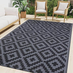Smiry Waterproof Outdoor Rug 5x8ft, Reversible Plastic Straw Patio Camping Rugs by Smiry