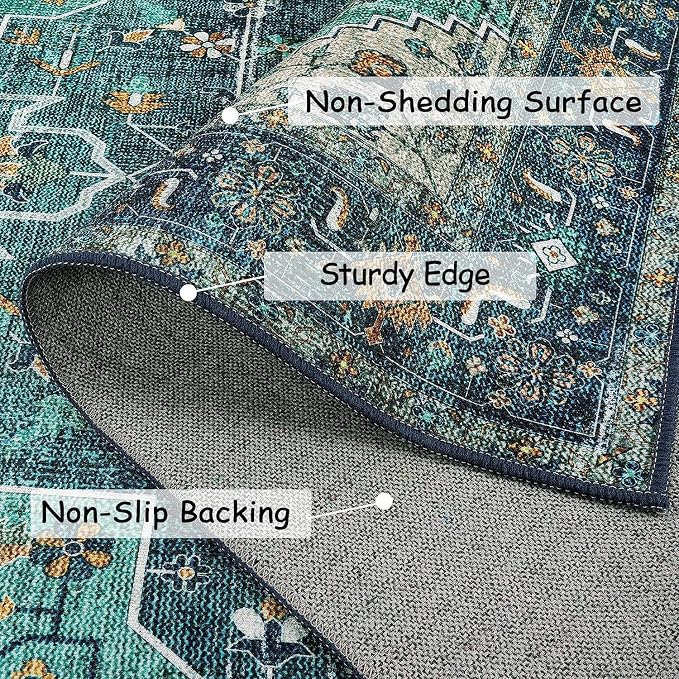 Moynesa Ultra-Thin Vintage Area Rug - Image 3