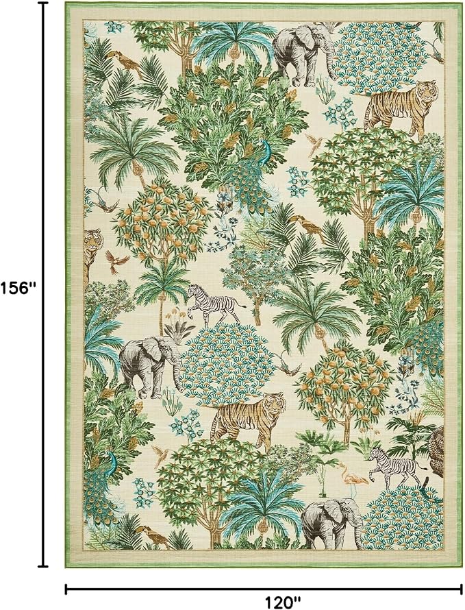 GarveeHome Jungle Rug 10x13 Washable Area Rugs - Image 2