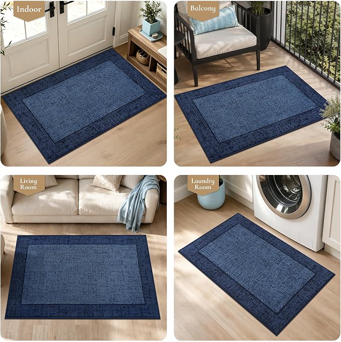 Dirt Trapper Door Mat 32"x 48", Non Slip Washable Doormat, Stain Removal and - Image 9