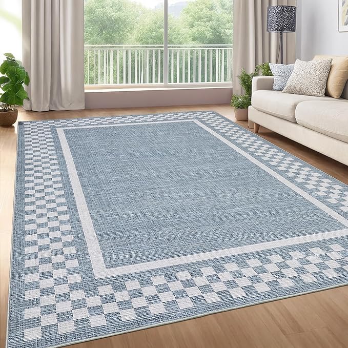 GarveeHome Area Rug 6x9 Large Living Room Modern Border Throw Rug - Image 8