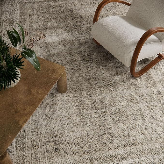 Washable Area Rugs for Living Room: 6x9 Bedroom Rug Boho Vintage Area Rug Stain - Image 4