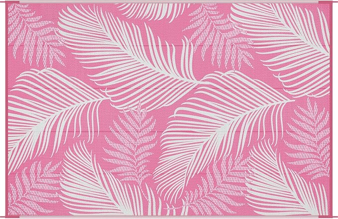 Pauwer Waterproof Outdoor Rug 6x9, Reversible Plastic Straw Patio Camping Rug - Image 9