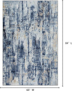 5x7 Area Rugs Washable Rug: Modern Abstract Living Room Rug Soft Anti-Skid Thin - Image 2