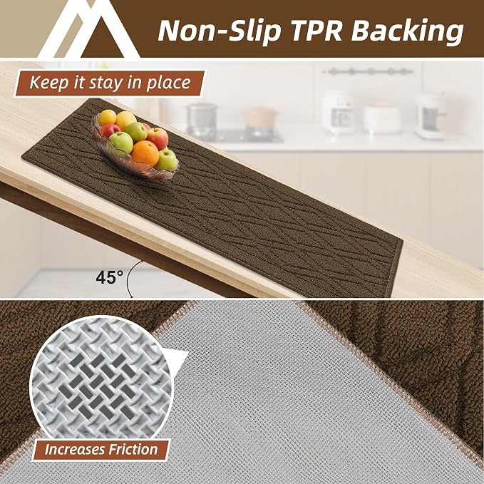 COSY HOMEER Kitchen Rugs 24"x35" Non-Slip Washable Kitchen Mats - Image 4