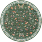 Mushroom Insect 3ft Round Rug Washable Non-Slip Soft Ultra-Thin Small Boho - Image 3
