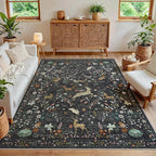 6x9 Area Rugs Washable Rug: Large Boho Living Room Rug Soft Non-Slip Low Pile - Image 7