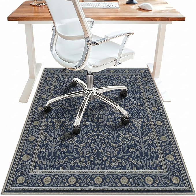 48"x72" Office Chair Mat for Hardwood Tile Floor, Under Desk Carpet Protector by BESBLEE