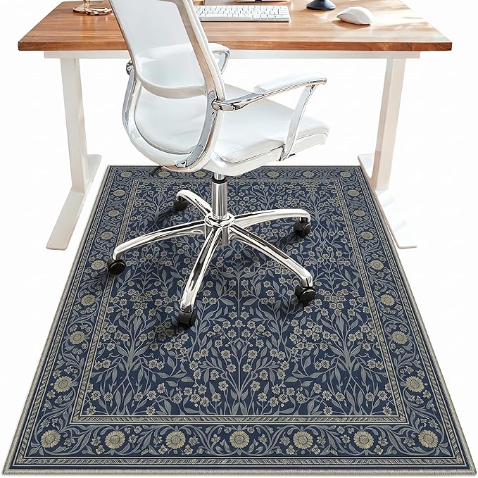 36"x48" Office Chair Mat for Hardwood Tile Floor, Under Desk Carpet Protector by BESBLEE
