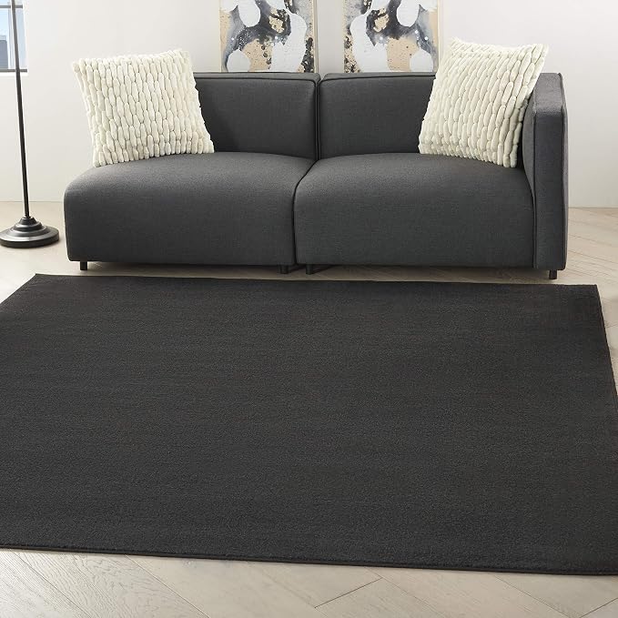 Nourison Home Nourison Essentials Black 7' x Square Area Rug by NourisonHome