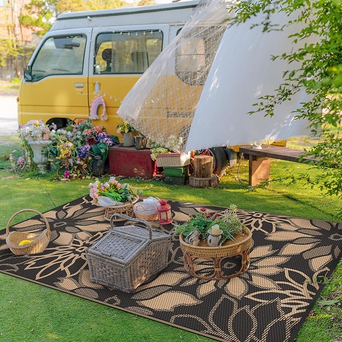 GENIMO Outdoor Rug Waterproof for Patio Decor, Large Area Rugs Mats for RV - Image 4