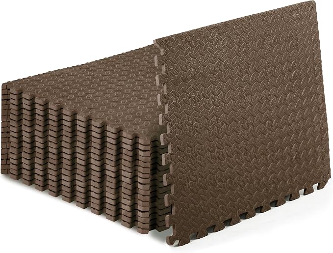 ProsourceFit Exercise Puzzle Mat 1/2-inch, EVA Interlocking Foam Floor Tiles by ProsourceFit