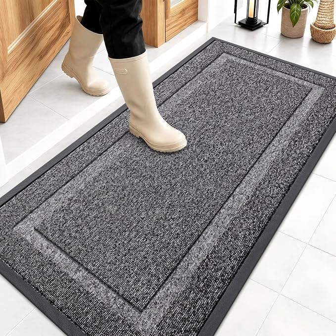 OLANLY Front Door Mat Indoor Outdoor Entrance, Waterproof All-Season, by OLANLY