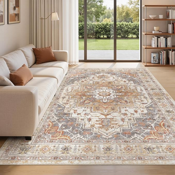 befbee 5x7 Area Rugs for Living Room, Stain Resistant Washable Rug, Non-Slip by Befbee