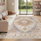 befbee 5x7 Area Rugs for Living Room, Stain Resistant Washable Rug, Non-Slip by Befbee
