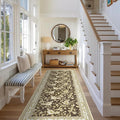 Brown Boho Washable 3x8 Extra Long Hallway Runner Rug, Extra Large Kitchen by BILEEHOME