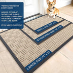 OLANLY Front Door Mat Outside Entrance 47x23, Heavy Duty Sturdy Natural Rubber - Image 2