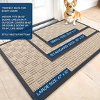 OLANLY Front Door Mat Outside Entrance 33x21, Heavy Duty Sturdy Natural Rubber - Image 2