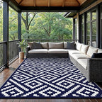 GENIMO Outdoor Rugs 8'x10' Waterproof, Reversible Mats, Area Plastic Straw Rug - Image 2