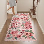 DUKINO 2x4 Washable Runner Rugs, Non Slip Floral Print Entryway Rug - Image 4