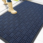 OLANLY Front Door Mat Outside Entrance 47x32, Heavy Duty Sturdy Natural Rubber by OLANLY