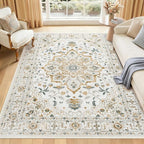 CAPALOCA Machine Washable Rugs Nursery Rug Cute Girl Non Slip Low Pile Water - Image 4