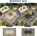 Garvee Outdoor Rugs 9’x12’ Waterproof Reversible Mats, Large Area Plastic Straw - Image 3