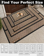 Mibao Front Door Mat Outdoor Entrance, Waterproof Dirt Trapper Doormat - Image 3