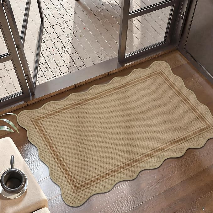 Easy Jute Kitchen Rug 2x3 Front Door Mat Washable Non Slip Entryway Rug - Image 9