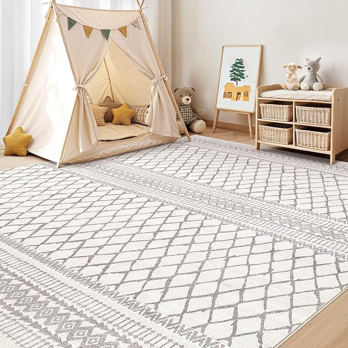 cotiled 10x14 Area Rugs Living Room Rug: Washable Boho Rugs - Image 8