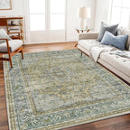 CHAMPLANT Washable Area Rug 4'x6' Traditional Floor Cover Foldable Thin Rugs - Image 2