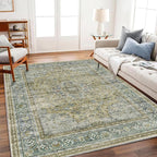 CHAMPLANT Area Rug 6'x9' Washable Vintage Traditional Floor Cover Thin Retro by CHAMPLANT