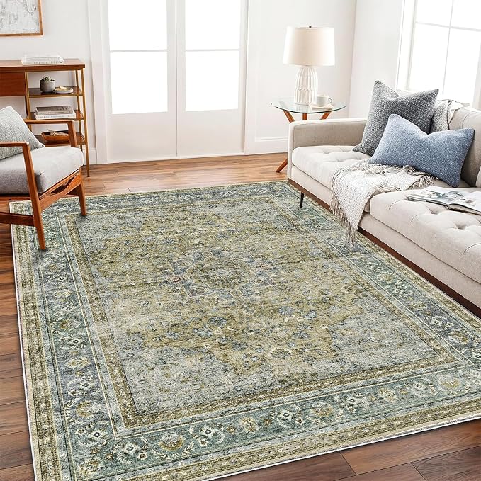 CHAMPLANT Area Rug 5'x7' Washable Rug Vintage Traditional Floor Cover Thin - Image 2
