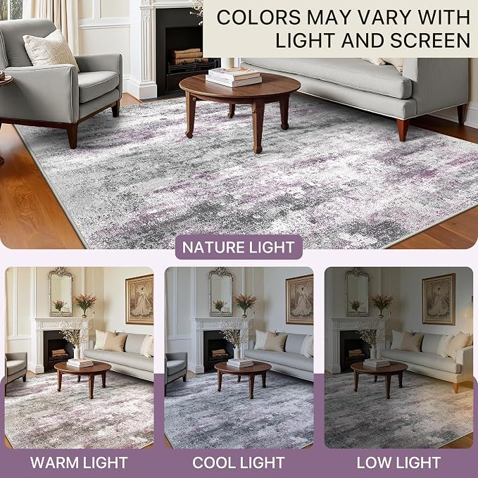 BEIMO Area Rugs 6x9 for Living Room Bedroom, Modern Abstract Machine Washable - Image 6