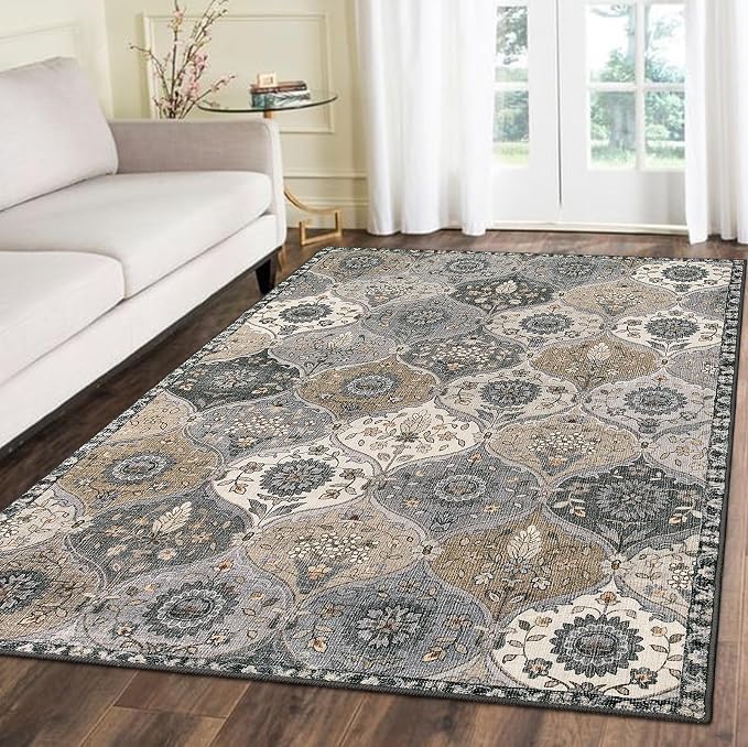 Lahome Moroccan Trellis Washable Area Rug, 5x7 Rugs by Lahome